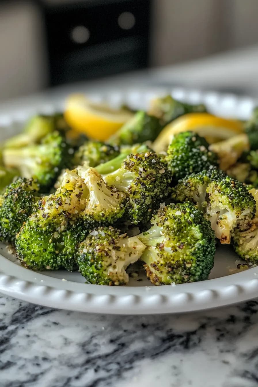 Crispy Air Fryer Lemon Herb Broccoli card