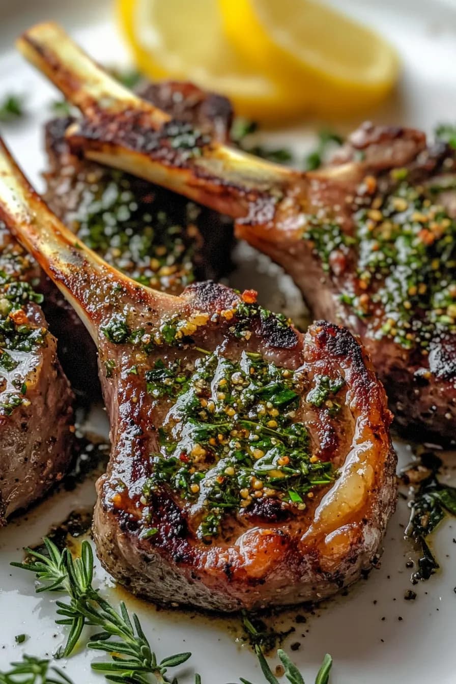 Savory Herb-Crusted Lamb Chops: A Dinner Party Delight recipe photo
