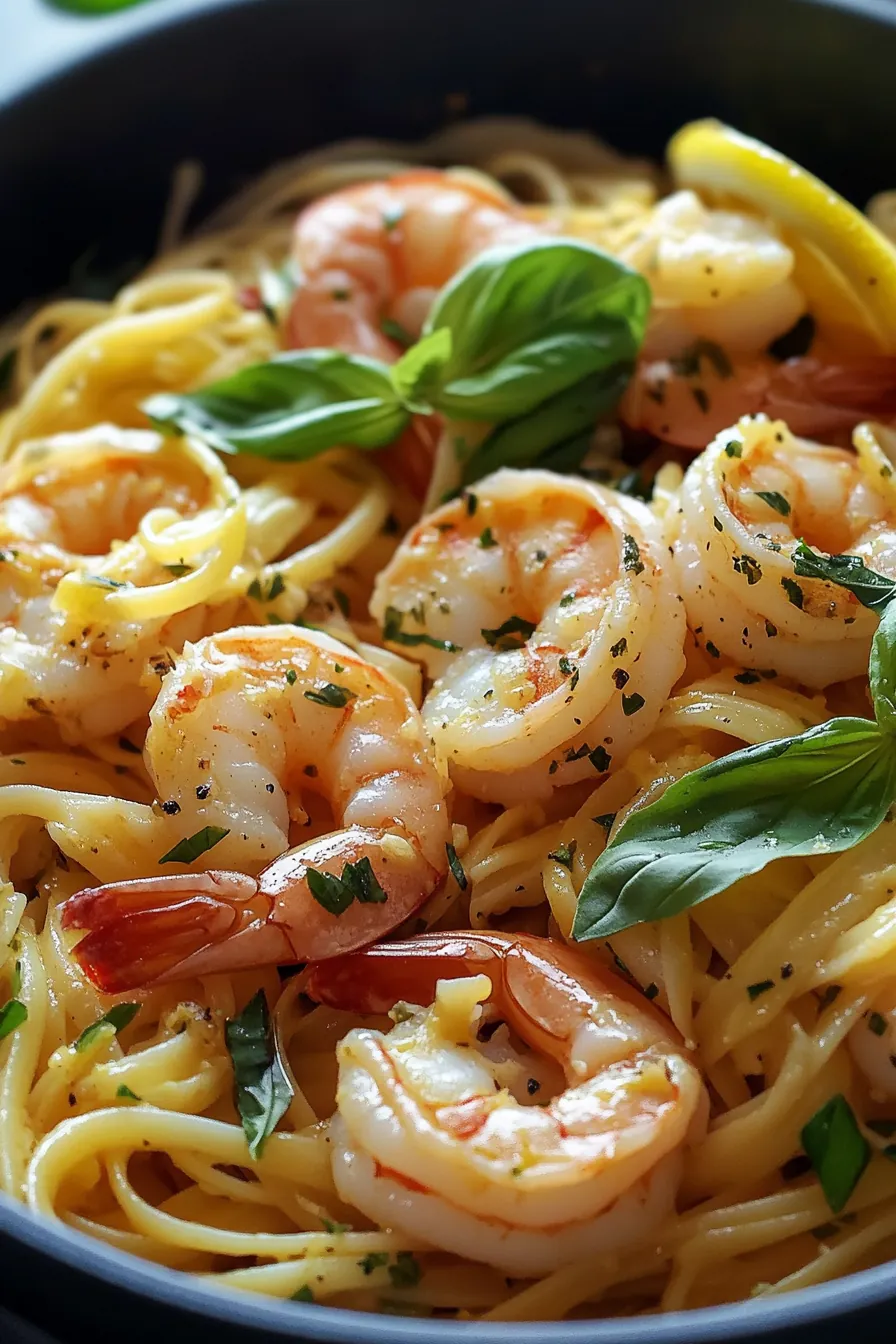 One-Pot Lemon Basil Shrimp Pasta card