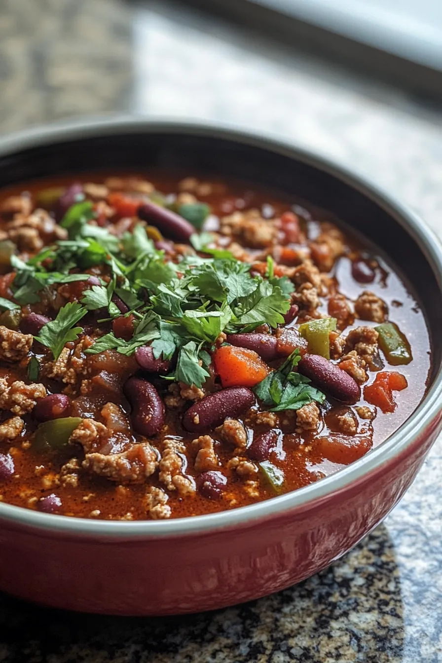 One Pot Spiced Turkey Chili card