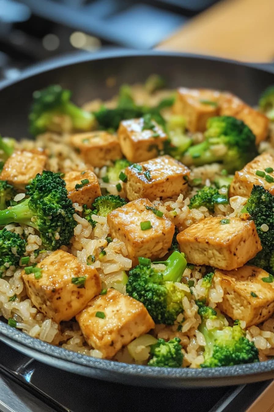 One Pot Tofu and Broccoli Rice: A Simple Delight card