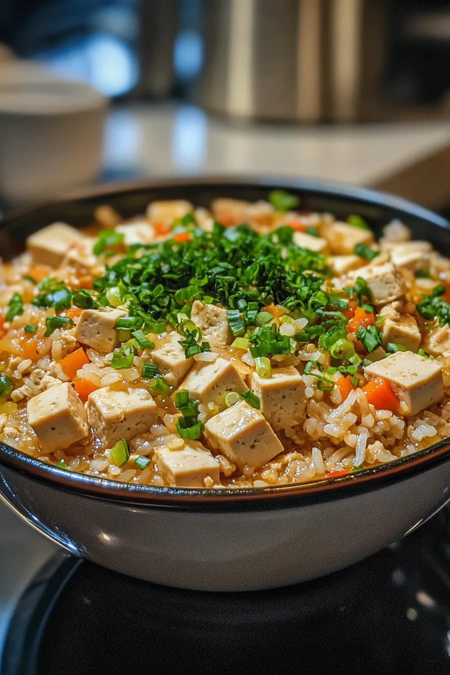 Aromatic One Pot Tofu Rice Cooker Delight card