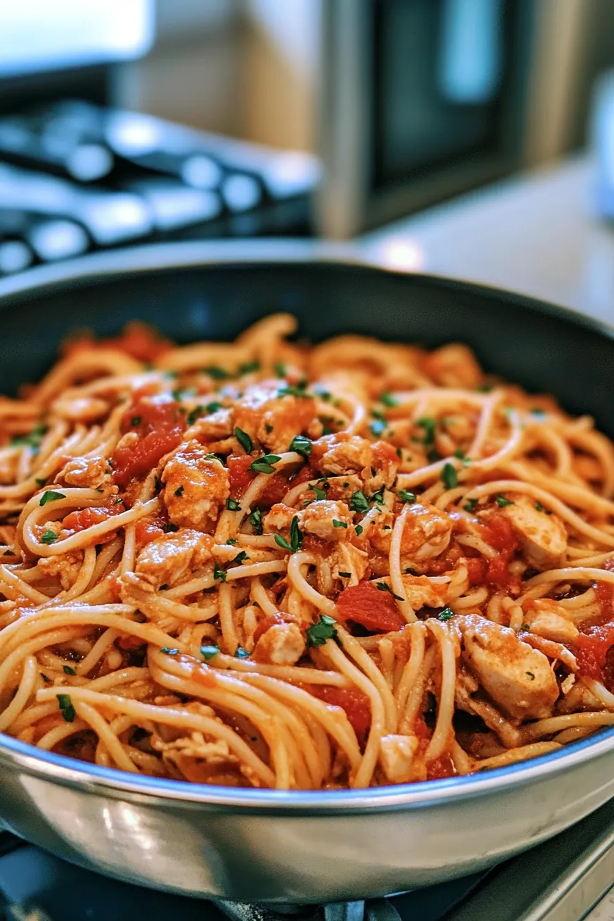 One-Pot Turkey Spaghetti with a Random Twist card