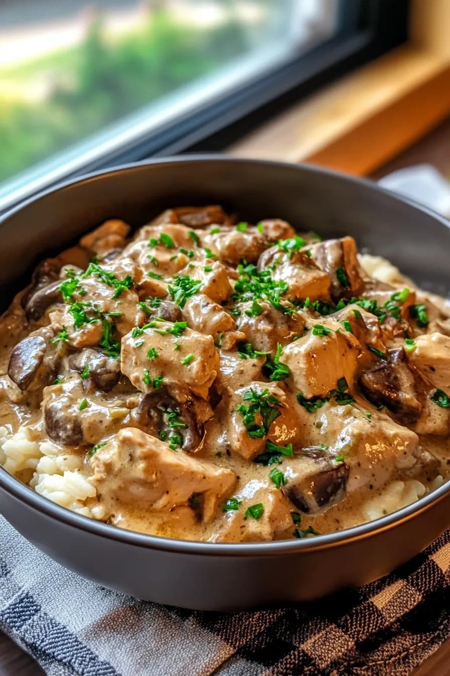 One Pot Turkey Stroganoff card