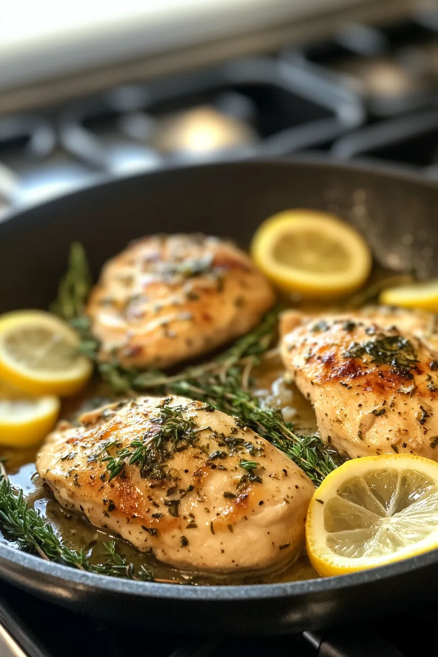 Quick Lemon Herb Chicken Skillet card
