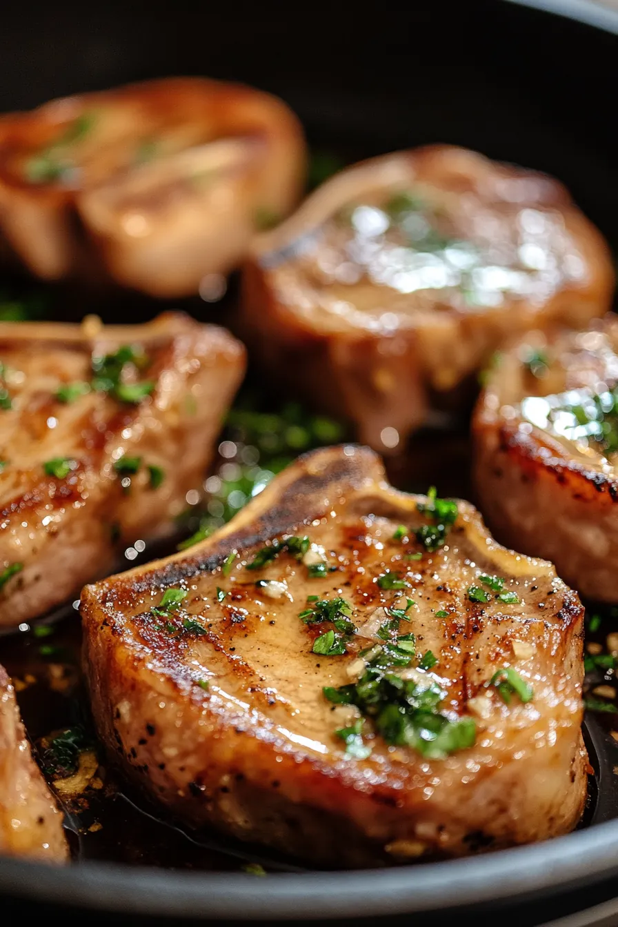 Quick and Savory Garlic Pork Chops card
