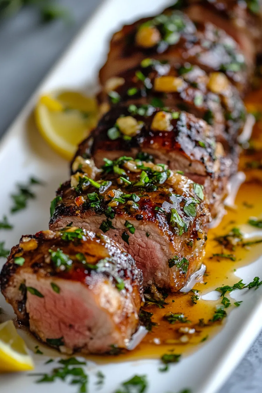 Succulent Pork Tenderloin with Honey Garlic Glaze card