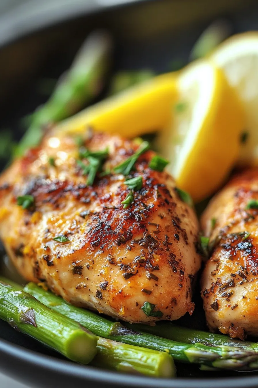 Zesty Lemon Herb Chicken with Asparagus card