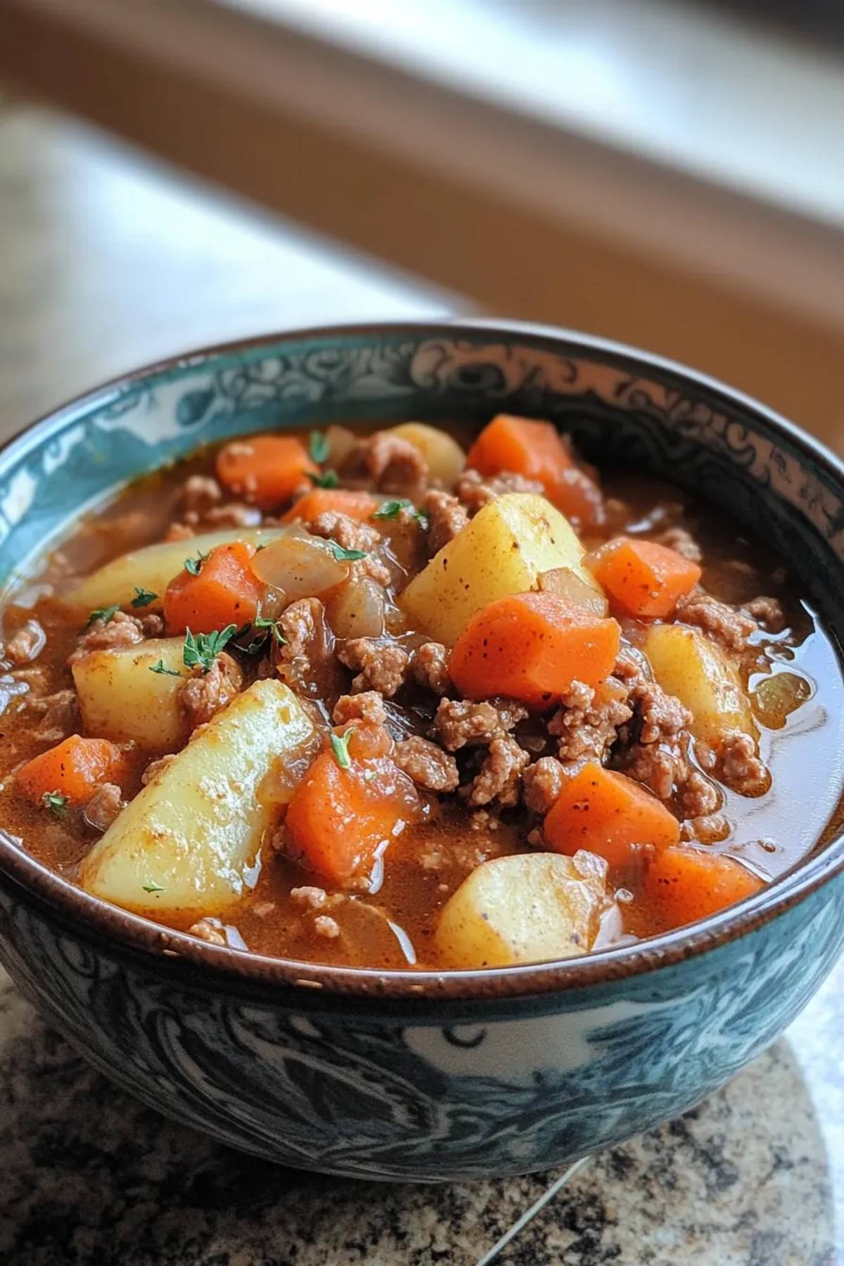 Cozy Slow Cooker Ground Turkey Stew with Rustic Veggies recipe photo