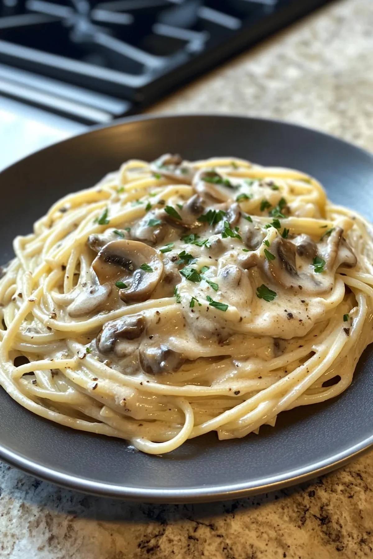 Creamy Garlic Mushroom Pasta with Pan Sauce recipe photo