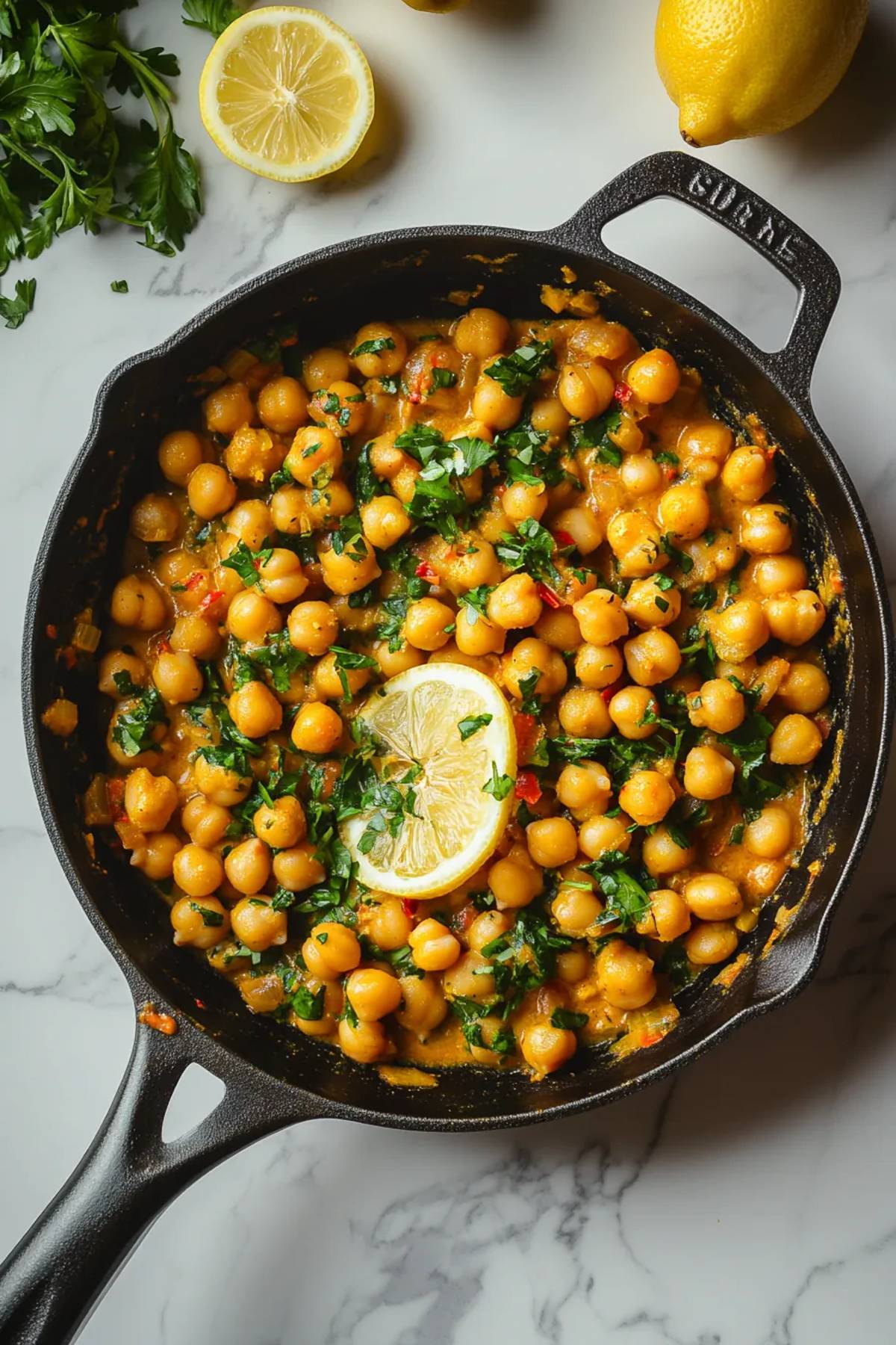Creamy Lemon Chickpea Skillet: A Comforting Delight recipe photo