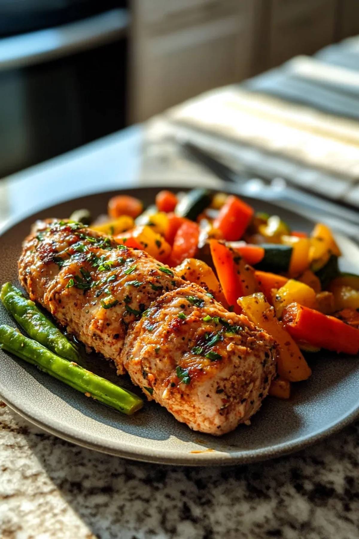 Sun‑Kissed High Protein Ground Turkey Dinner with Random Veggie Medley recipe photo