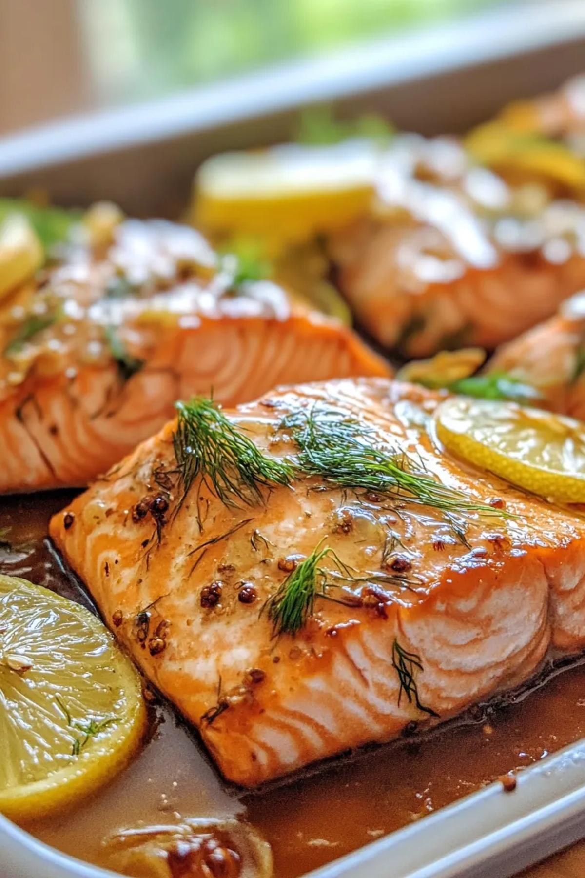 Citrus-Glazed Salmon with Fennel and Dill