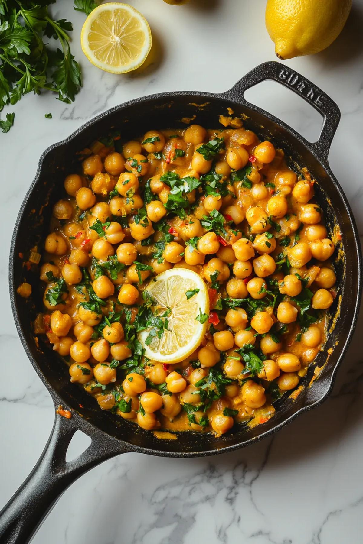 Creamy Lemon Chickpea Skillet: A Comforting Delight
