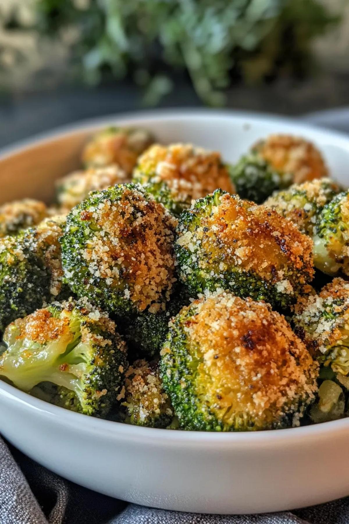 Crispy Air Fryer Broccoli Bites with Garlic and Parmesan
