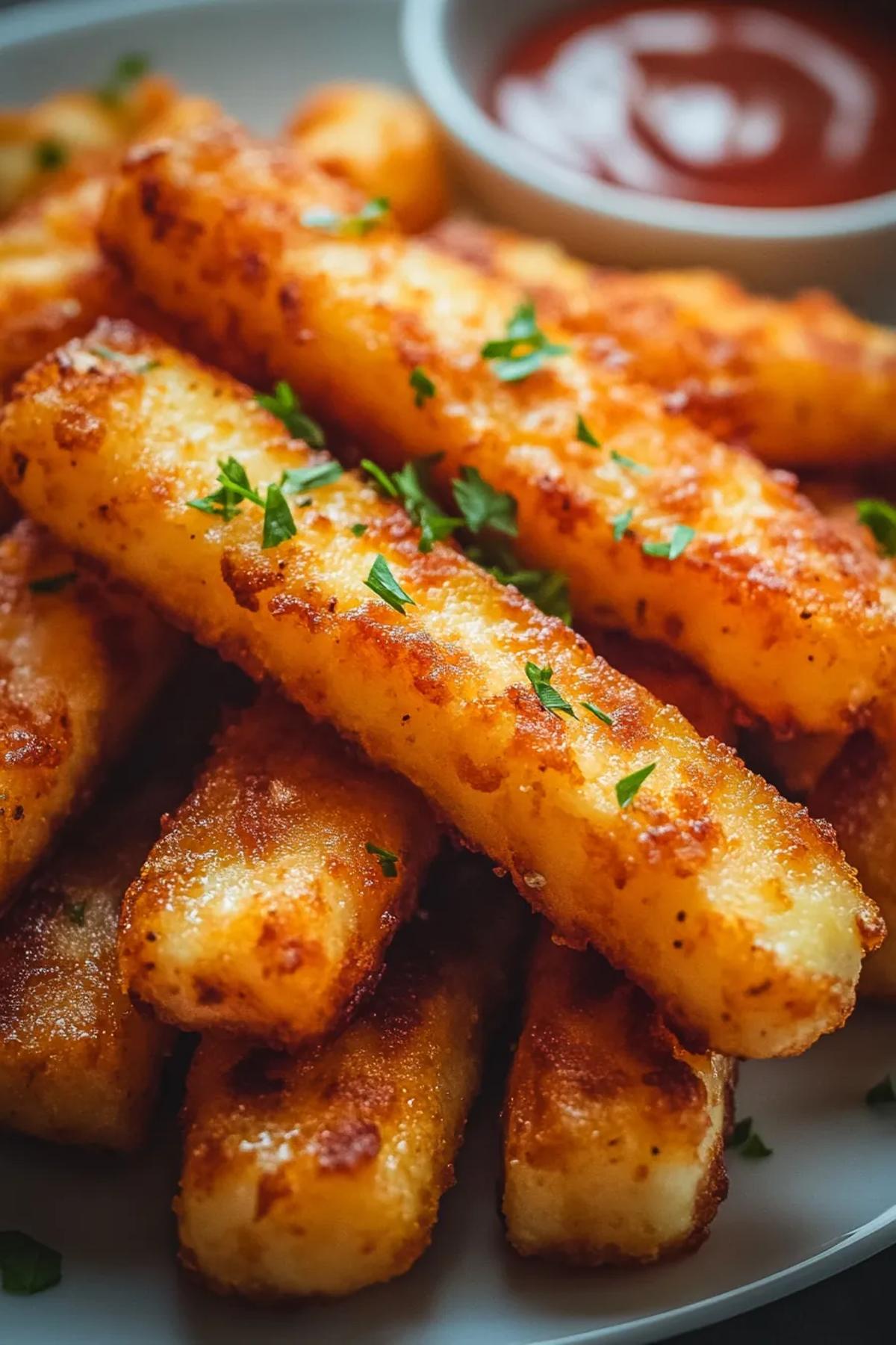 Crispy Air Fryer Halloumi Cheese Sticks