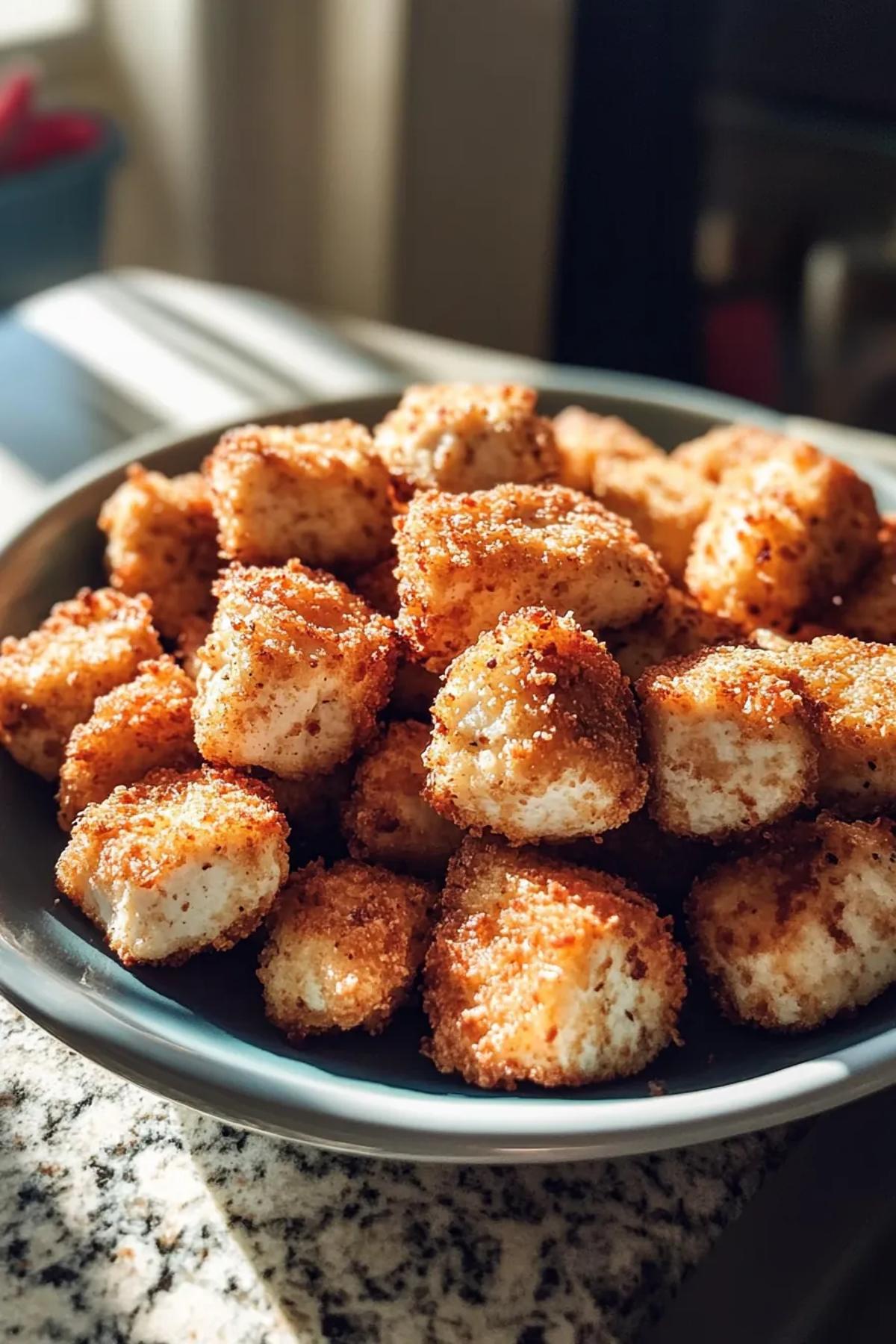 Crispy Air Fryer Tofu Nuggets with Cornstarch Coating