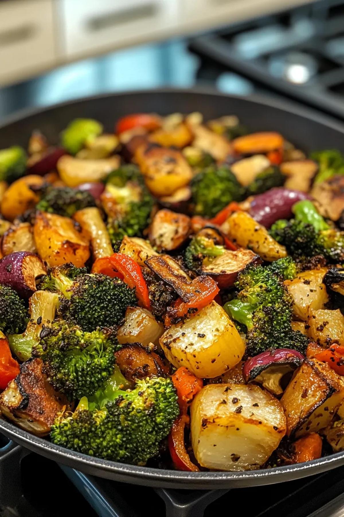 Savory Gluten Free Broccoli Dish with Roasted Vegetables