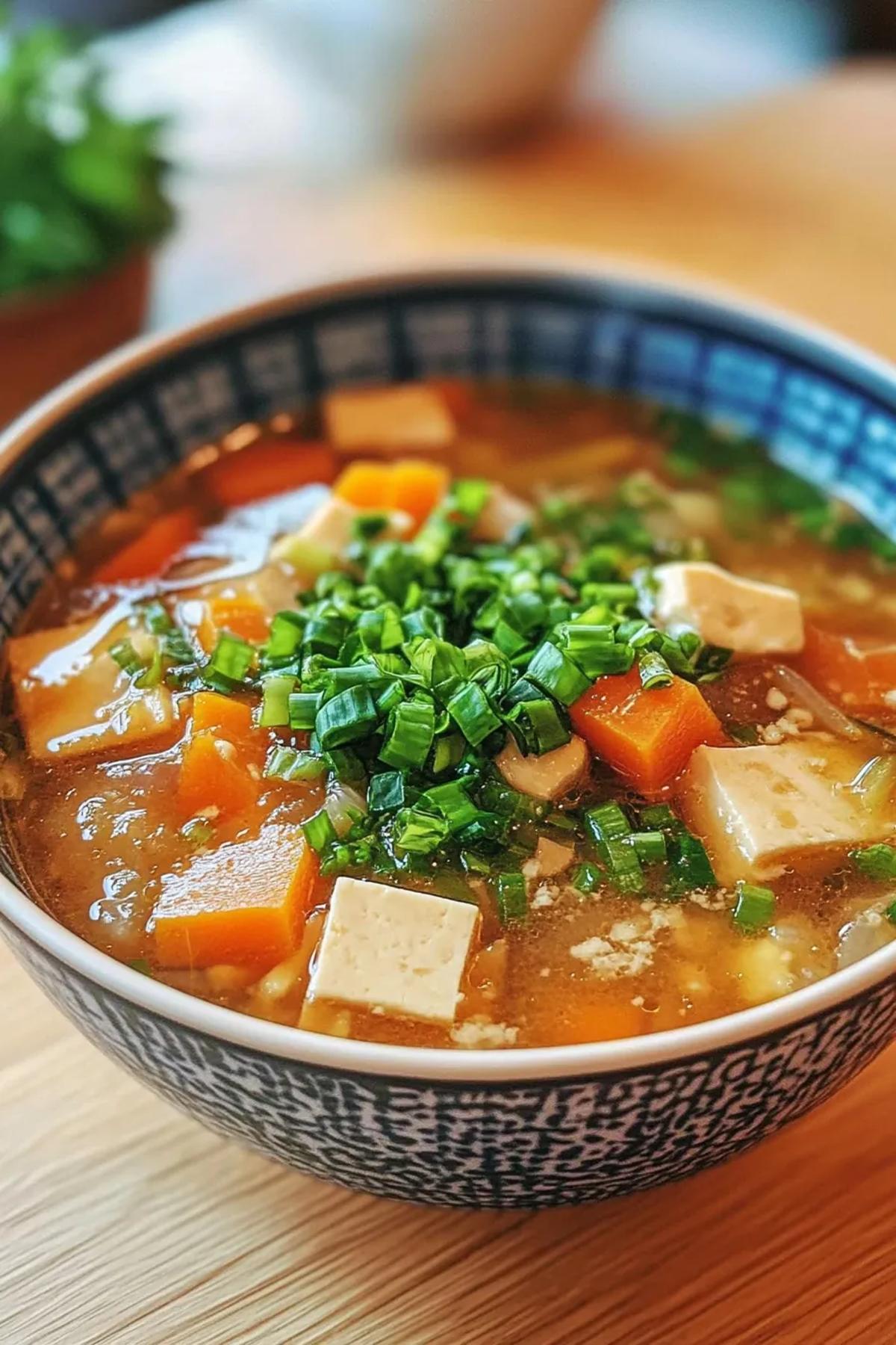 Hearty Slow Cooker Miso Broth with Seasonal Vegetables