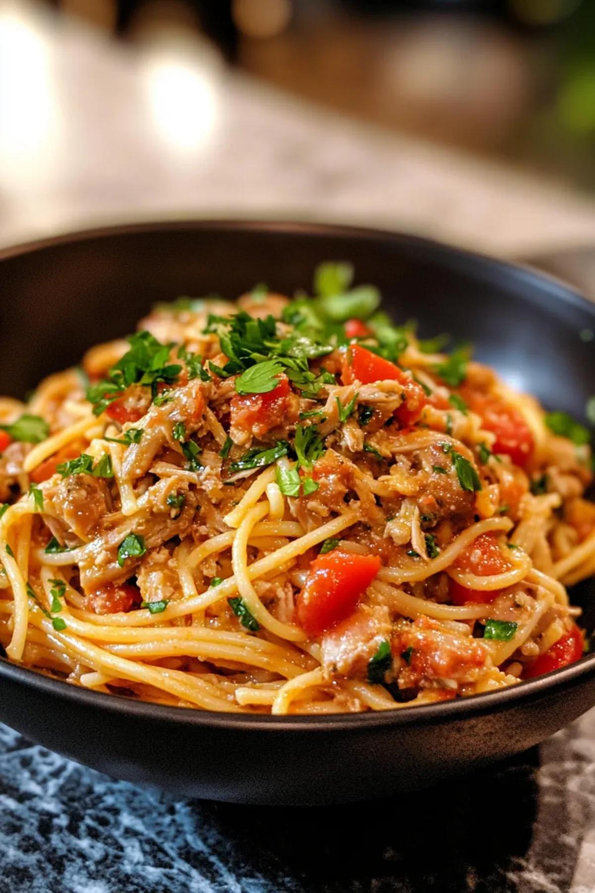 Mediterranean Quick Tuna Pasta