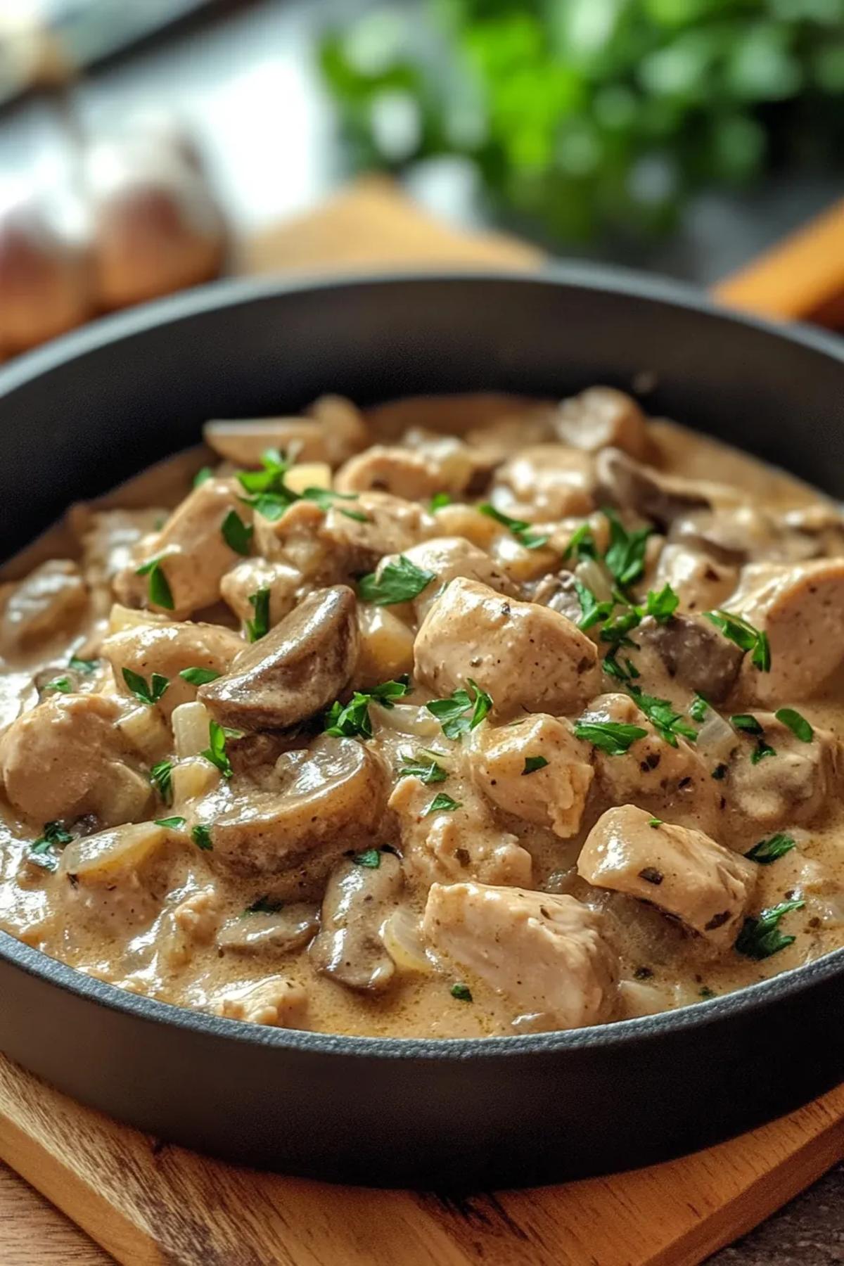 One Pot Turkey Stroganoff