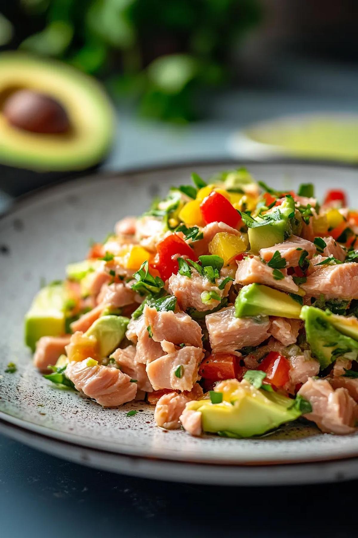 Quick and Healthy Tuna Salad with Avocado and Lime