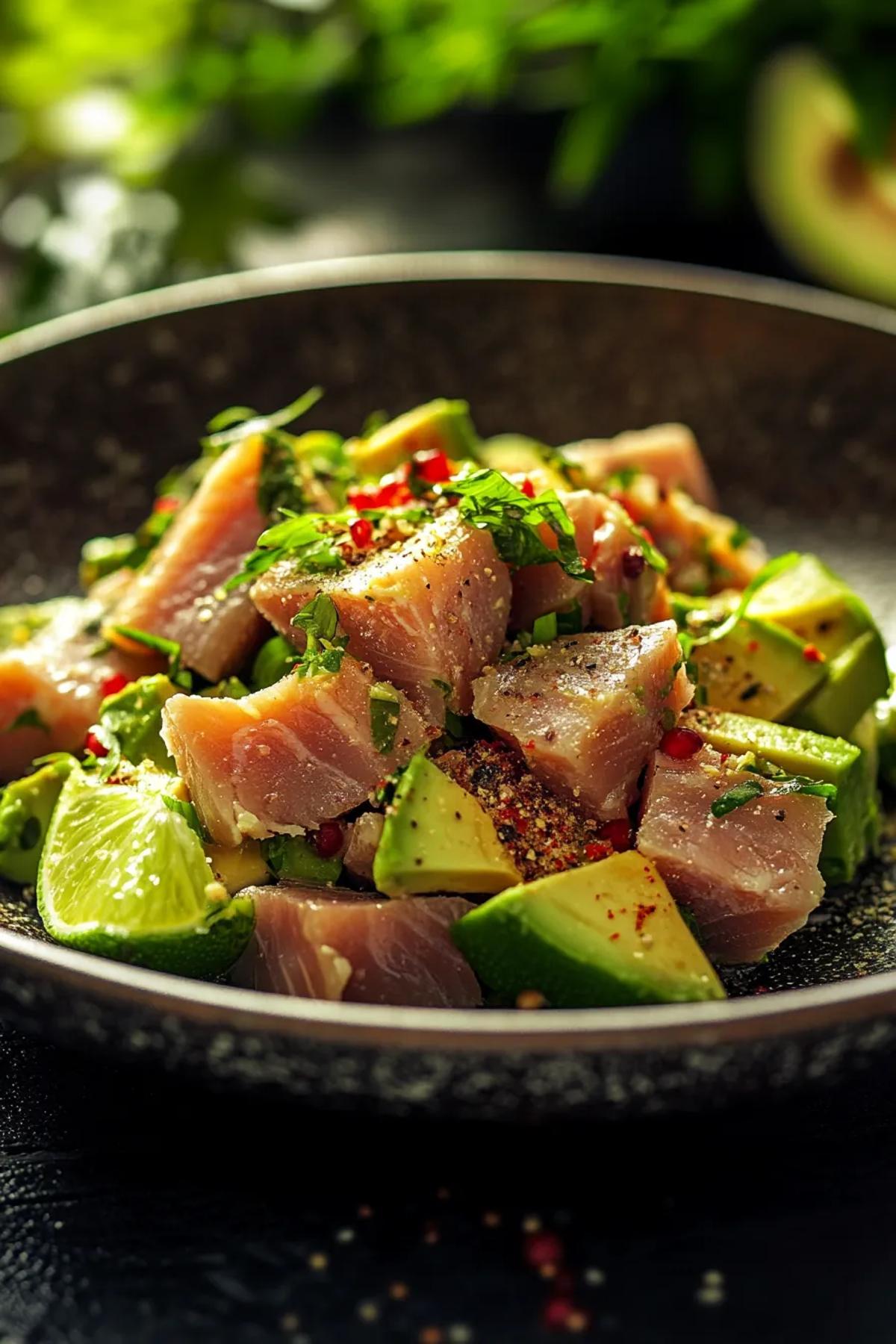 Effortless Quick Tuna Lunch with Avocado and Lime