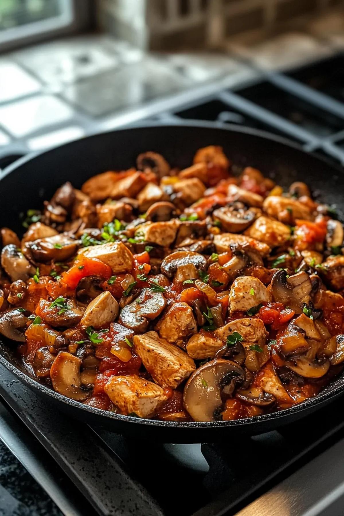 Savory Turkey and Mushroom Skillet Dinner