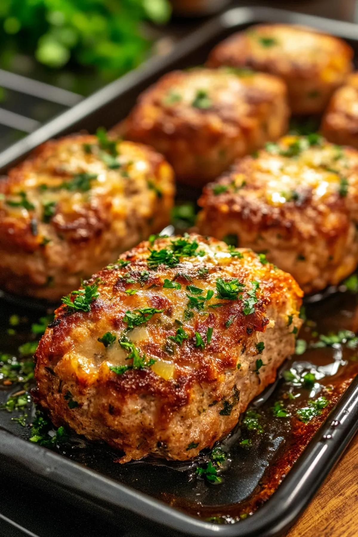 Savory Turkey and Veggie Mini Meatloaves