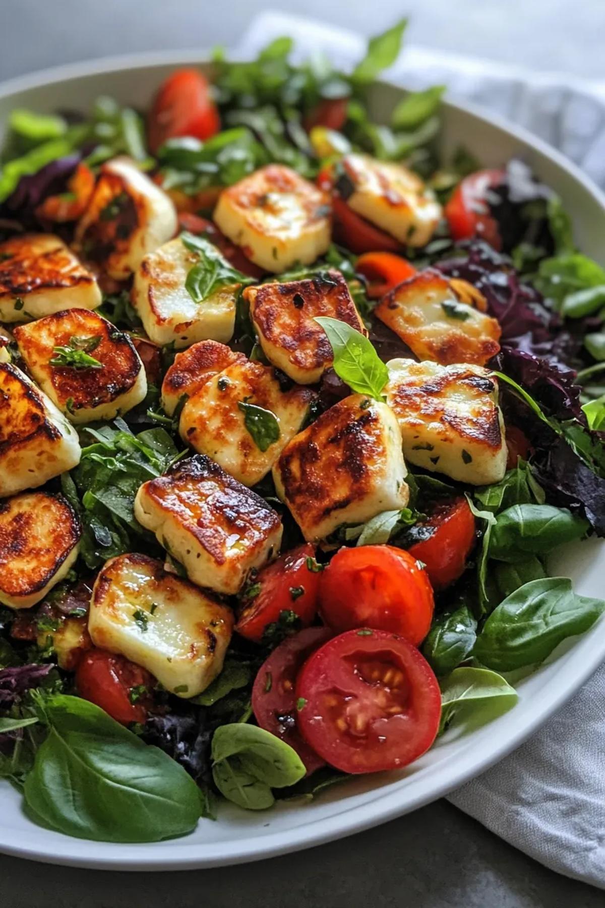 A Symphony of Flavors: Sheet Pan Halloumi Salad