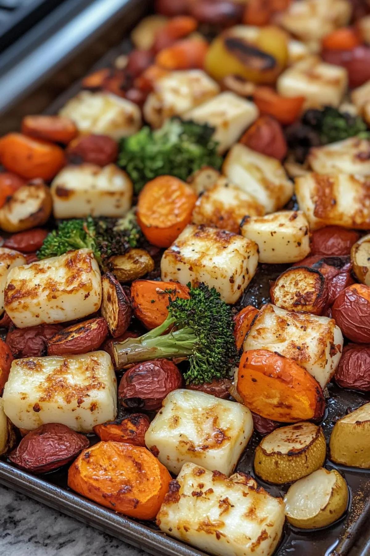Sheet Pan Halloumi and Veggies: A Seasonal Symphony