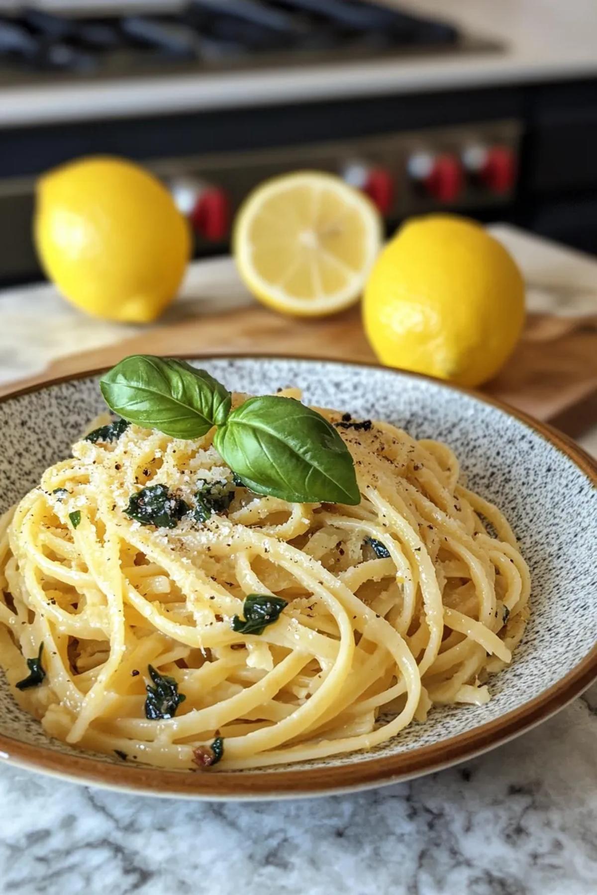 Sun-Drenched Lemon and Basil Pasta