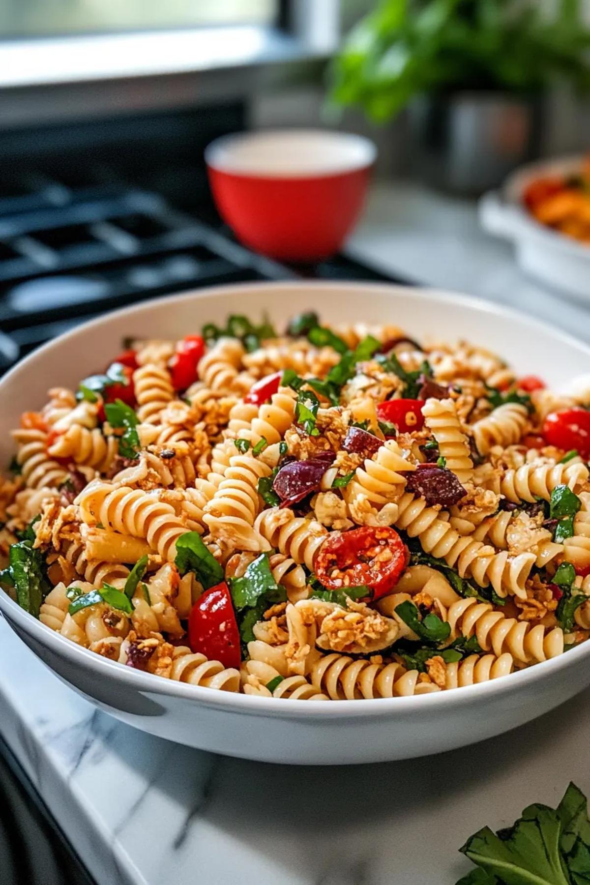 Sun‑Kissed Crispy Pasta Salad with Random Harvest Crunch