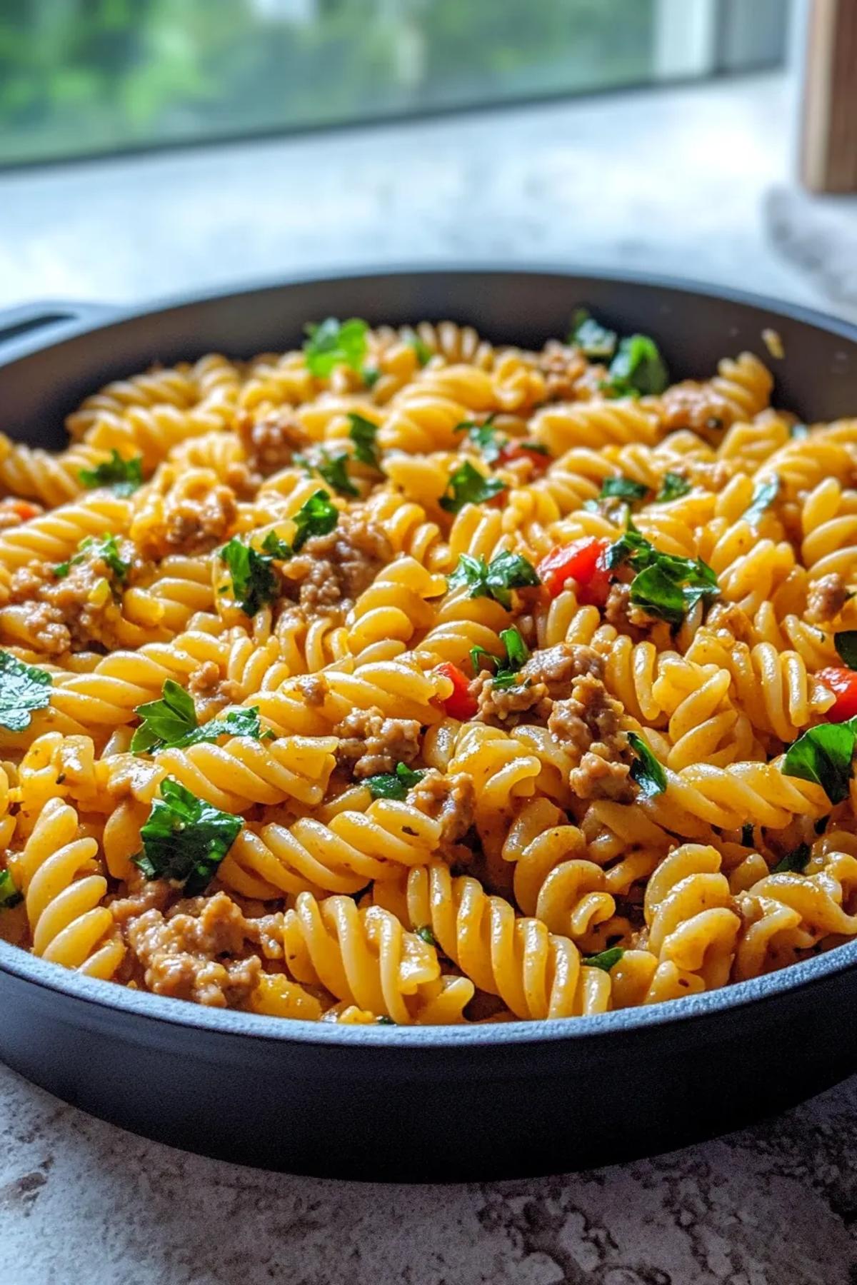 Sun‑Kissed One‑Pot Ground Turkey Pasta – Quick Comfort