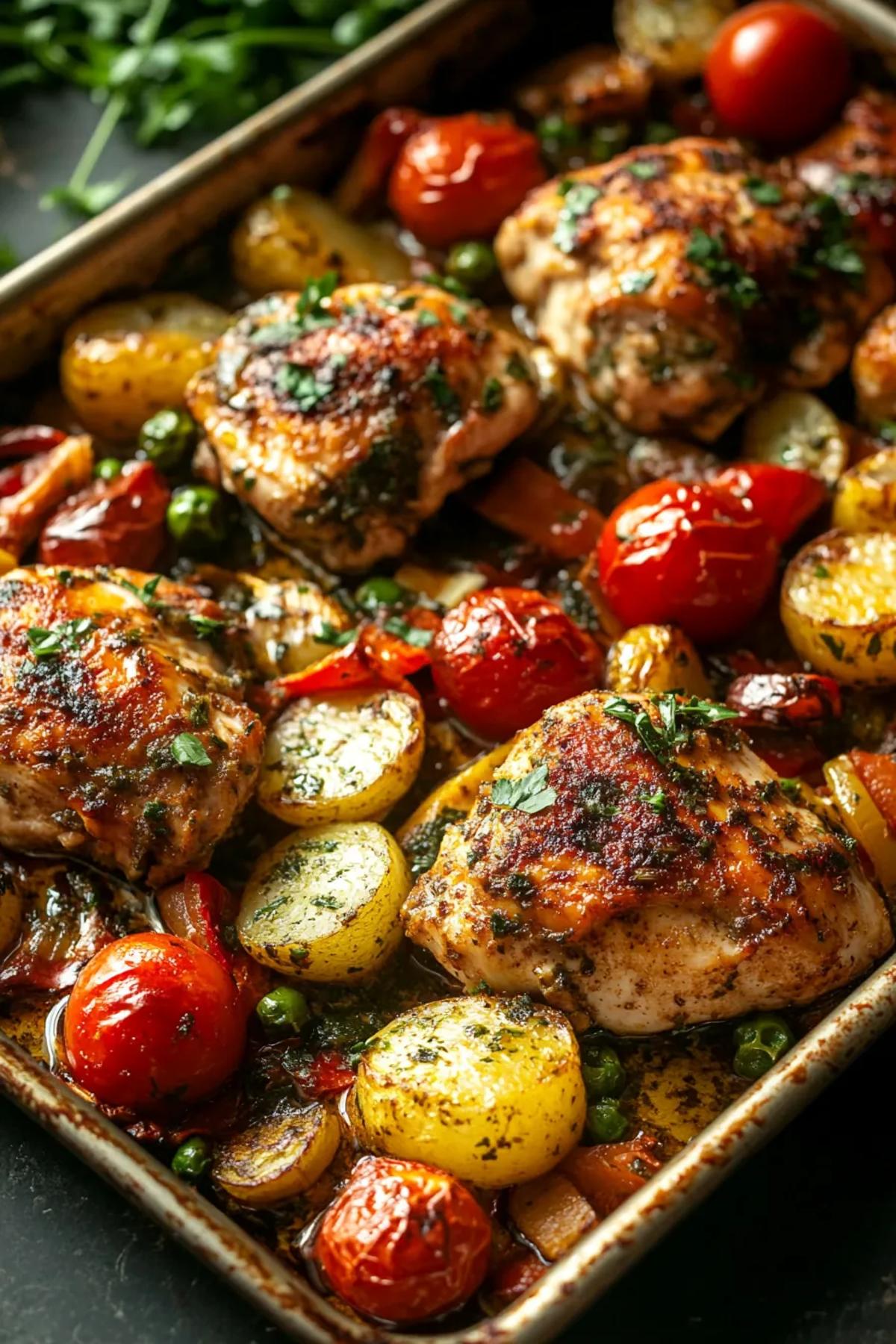 Sun‑Kissed Sheet Pan Harissa Chicken and Veggies