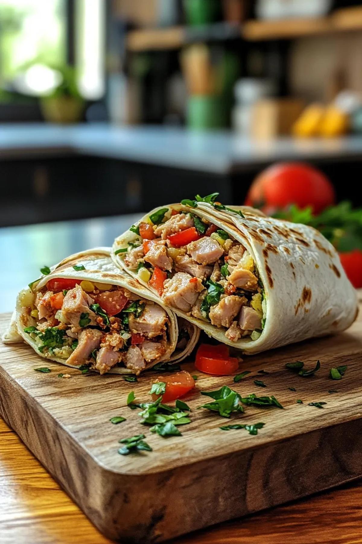 Zesty Mediterranean Tuna Salad Wraps