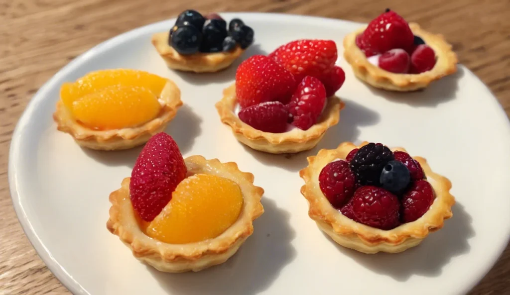 A delicious plate of Mini Fruit Tartlets