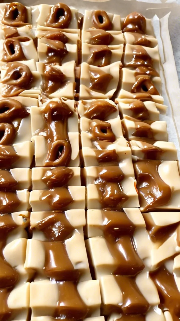 Close-up of delicious Salted Caramel Pretzel Bark
