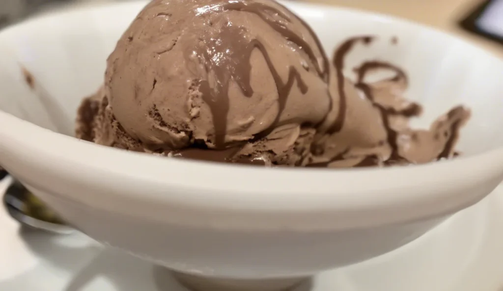 A delicious plate of Mocha Coffee Ice Cream