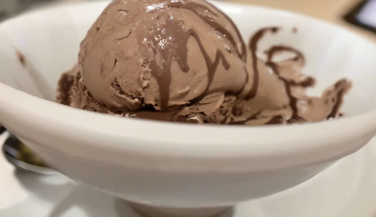 A delicious plate of Mocha Coffee Ice Cream