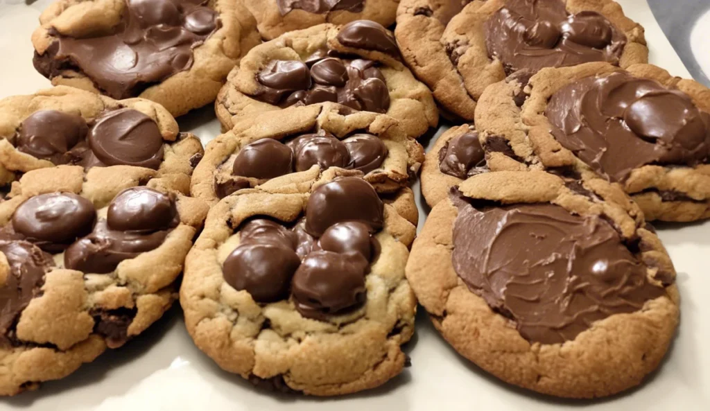 A delicious plate of Nutella Stuffed Cookies