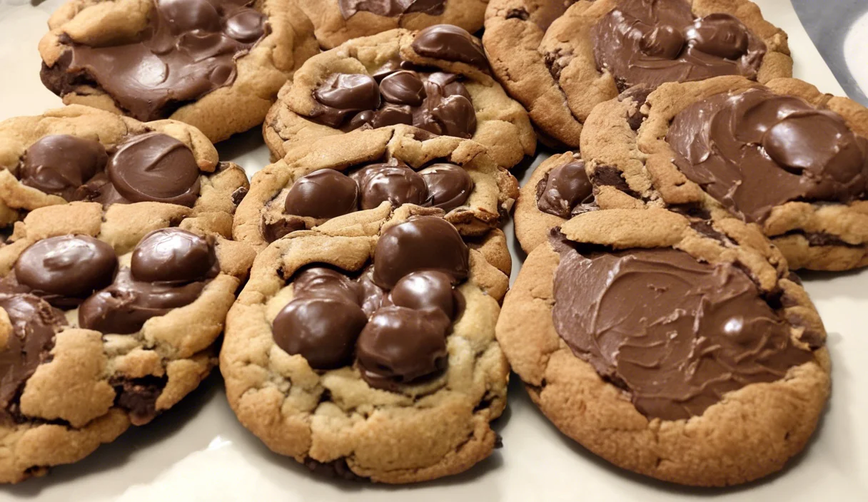 A delicious plate of Nutella Stuffed Cookies