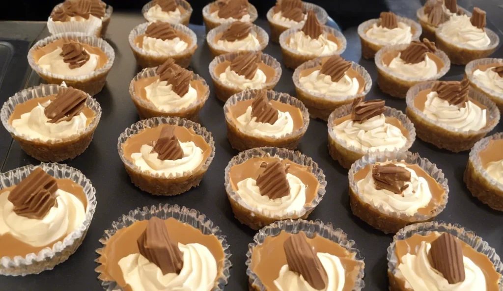 A delicious plate of No-Bake Biscoff Cheesecake Cups