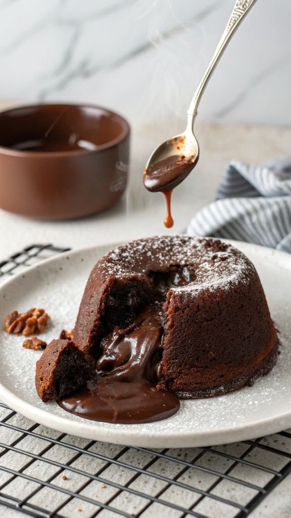 Close-up of delicious Chocolate Lava Cake