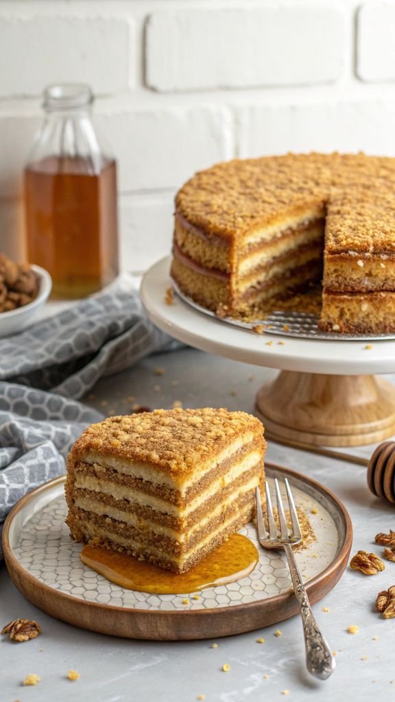 Close-up of delicious Honey Cake
