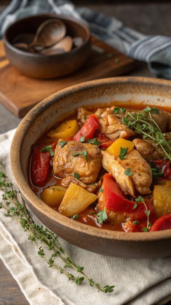 A delicious plate of Chicken Caldereta