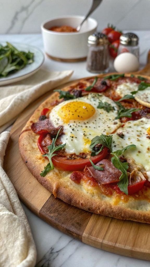 A delicious plate of Breakfast Pizza