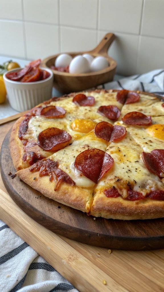A delicious plate of School Breakfast Pizza