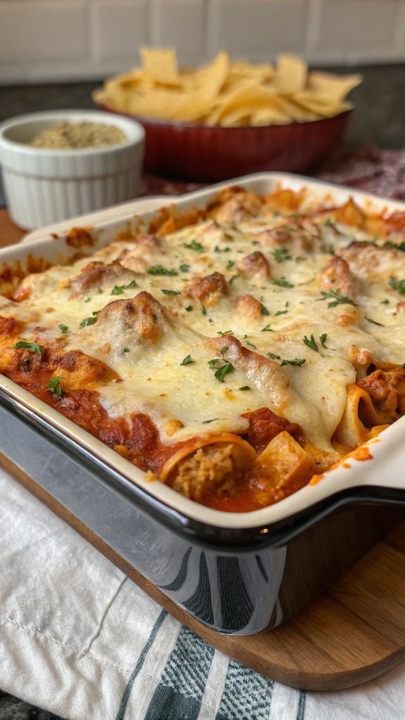 A delicious plate of Spicy Chicken Lazone Pasta