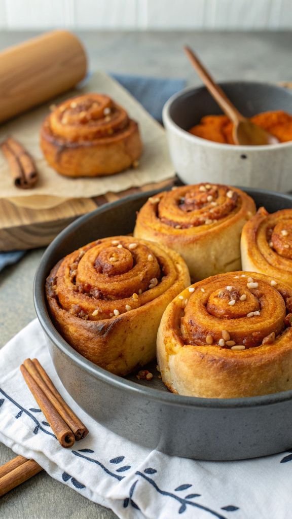 Beautifully plated 2-Ingredient Sweet Potato Rolls